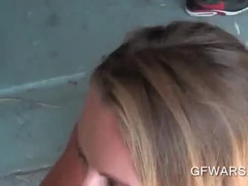 Blonde gives hardon and gets slutty with it
